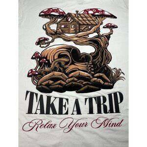 Mushroom Graphic T-Shirt by RGSTR,  Psychedelic Shroom, Take a Trip, XL